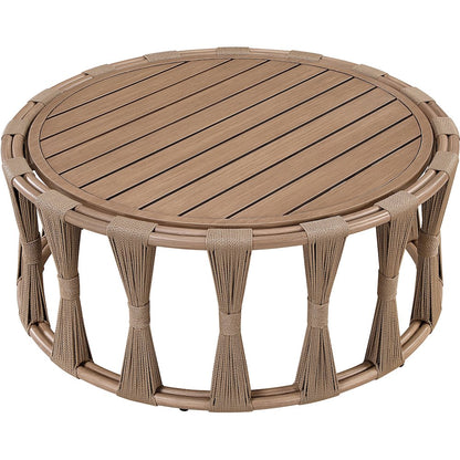 San Pietro Natural Aluminum Outdoor Patio Coffee Table