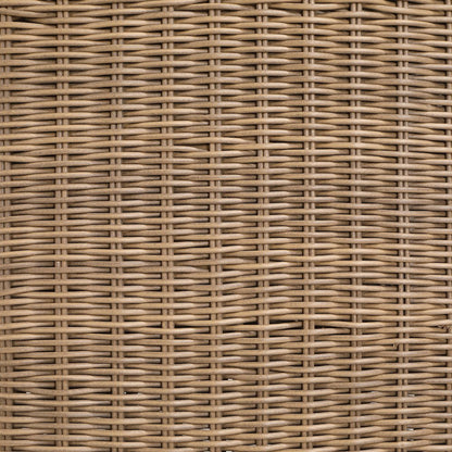 Sandbay 61.5" Beige Olefin Water Resistant Fabric Wicker Outdoor Patio Loveseat