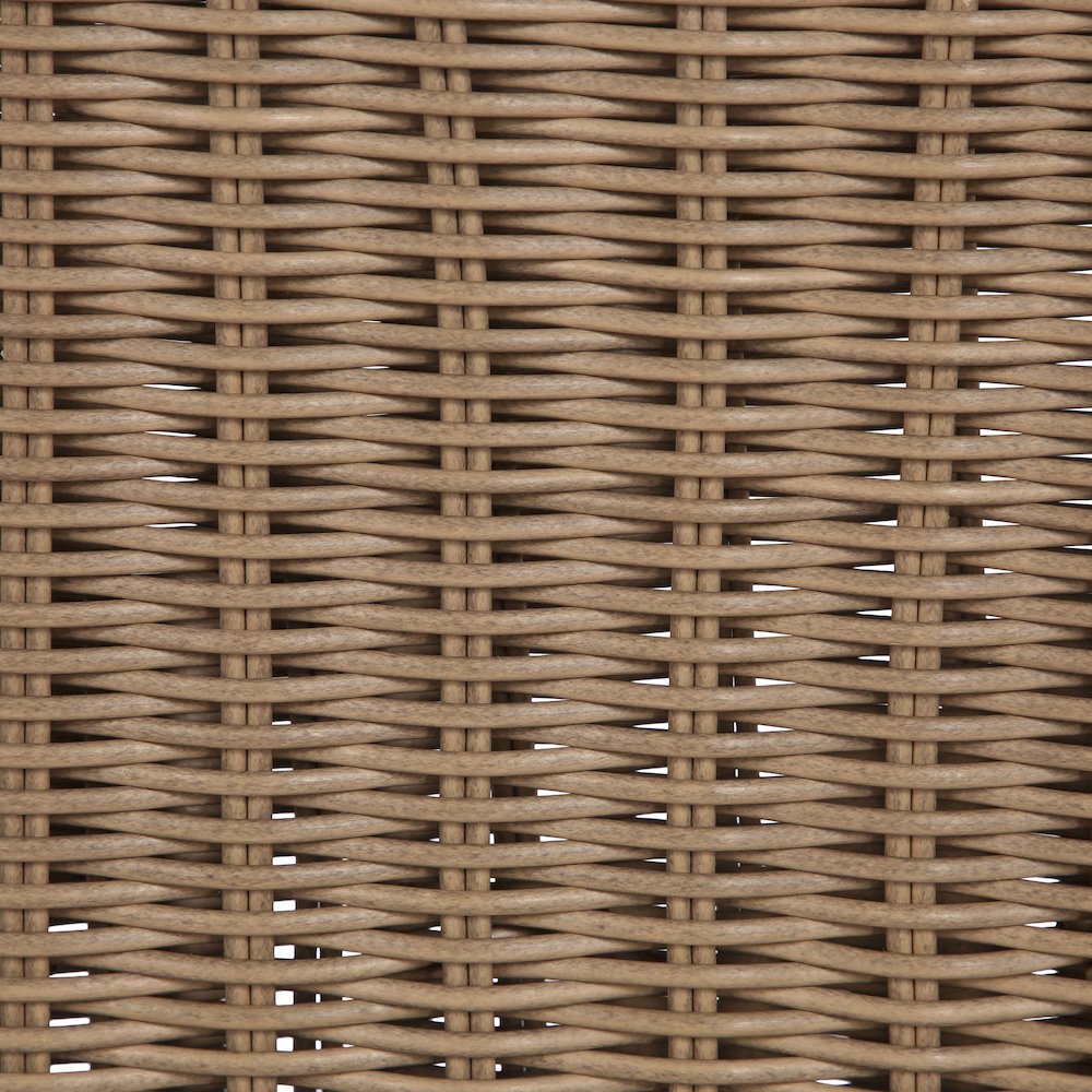 Sandbay Beige Olefin Water Resistant Fabric Wicker Outdoor Patio Lounge Chair