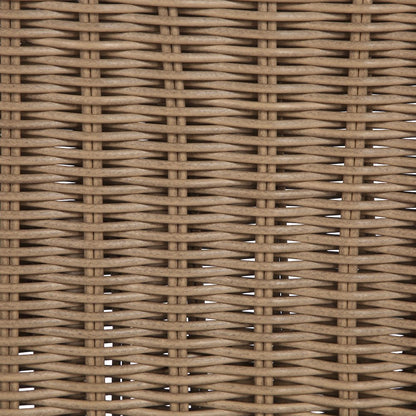 Sandbay Beige Olefin Water Resistant Fabric Wicker Outdoor Patio Lounge Chair