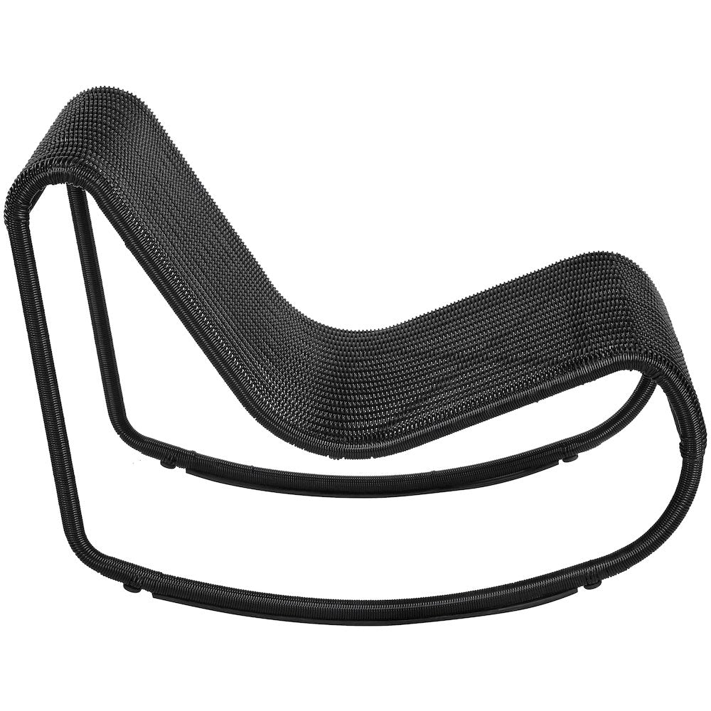 Antigua Black Wicker Outdoor Patio Rocking Chair