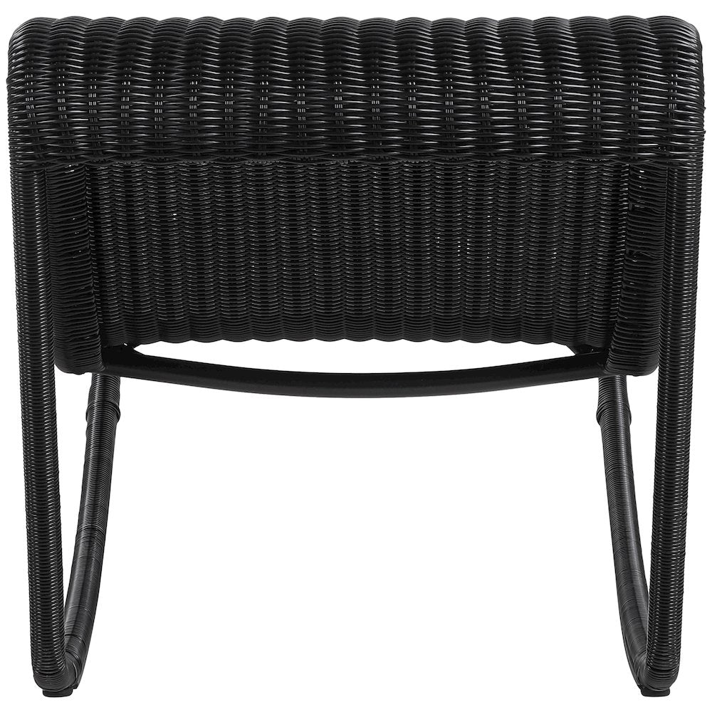 Antigua Black Wicker Outdoor Patio Rocking Chair