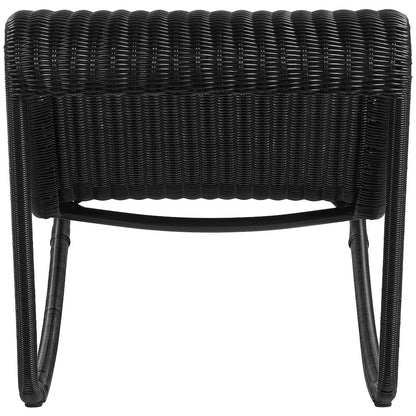 Antigua Black Wicker Outdoor Patio Rocking Chair