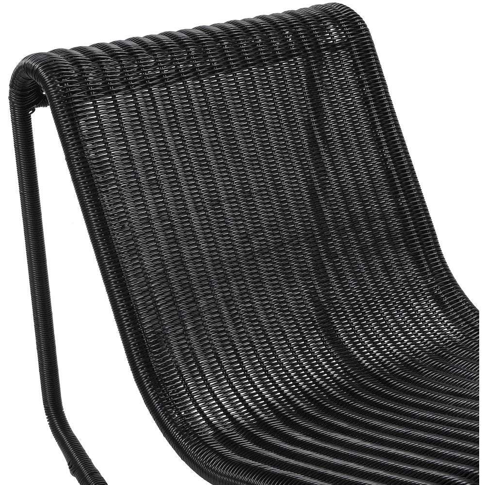 Antigua Black Wicker Outdoor Patio Rocking Chair