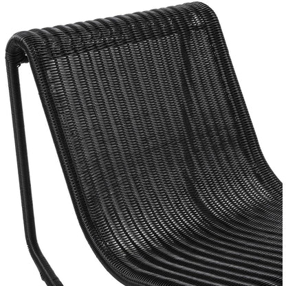 Antigua Black Wicker Outdoor Patio Rocking Chair