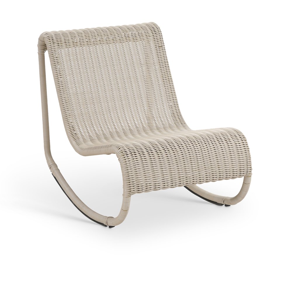 Antigua Cream Wicker Outdoor Patio Rocking Chair