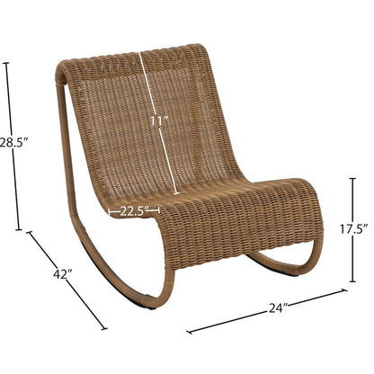 Antigua Natural Wicker Outdoor Patio Rocking Chair