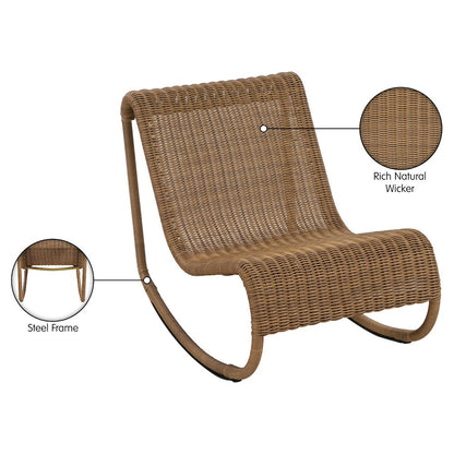 Antigua Natural Wicker Outdoor Patio Rocking Chair
