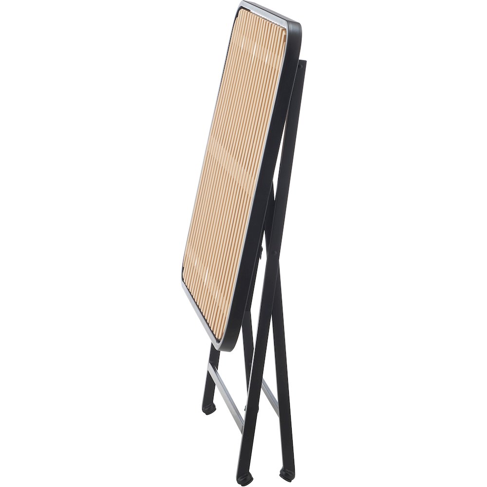 Marilla 27.75" Black / Natural Iron Outdoor Dining Table