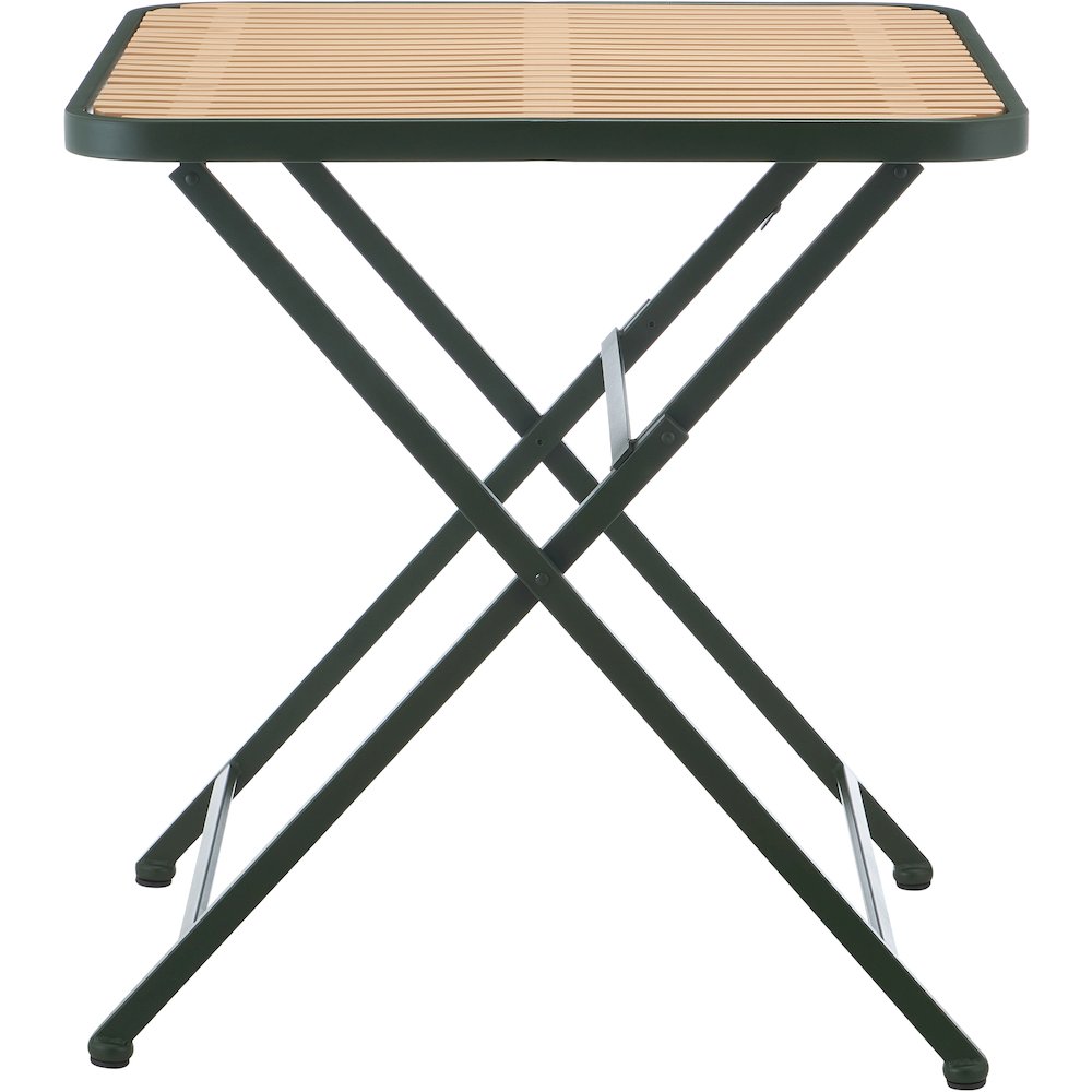 Marilla 27.75" Black / Natural Iron Outdoor Dining Table