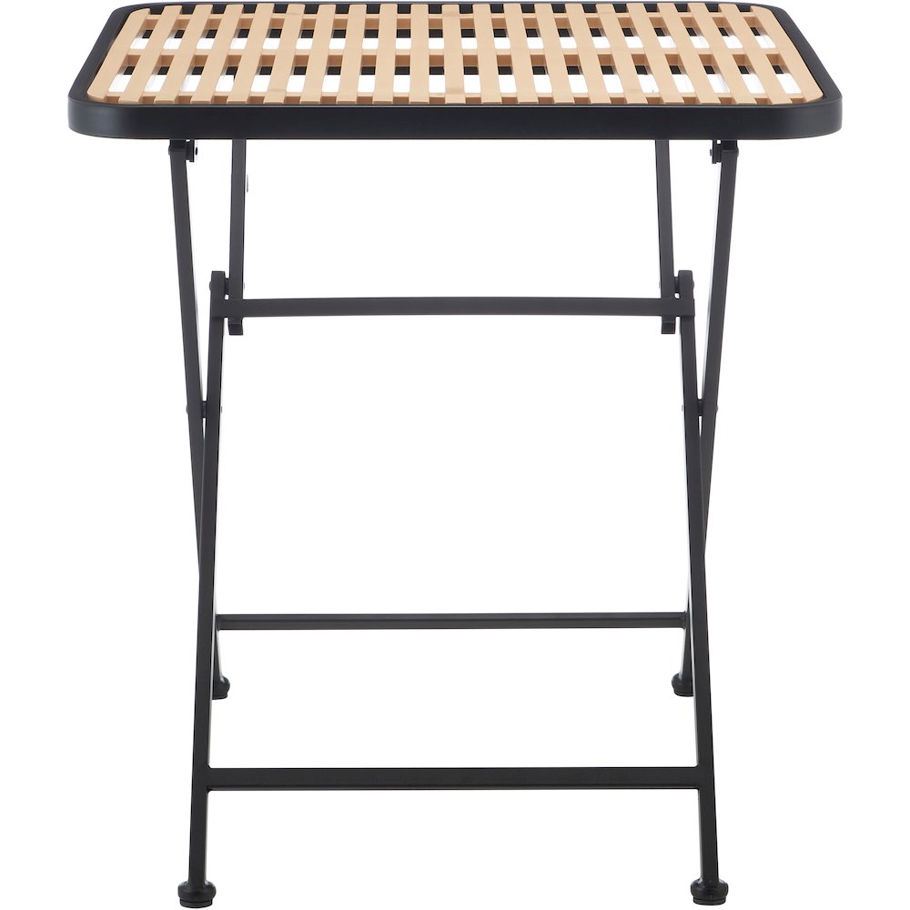 Marilla 27.75" Black / Natural Iron Outdoor Dining Table