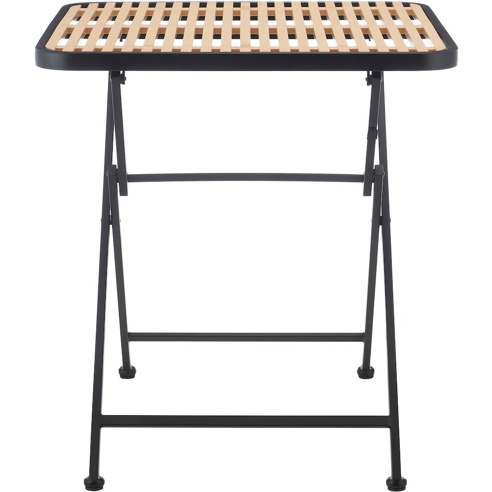 Marilla 27.75" Black / Natural Iron Outdoor Dining Table
