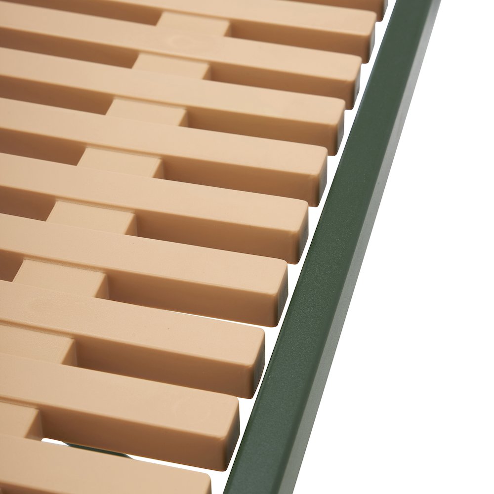 Marilla 27.75" Green / Natural Iron Outdoor Dining Table