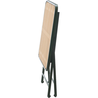 Marilla 27.75" Green / Natural Iron Outdoor Dining Table