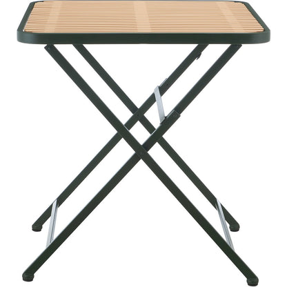 Marilla 27.75" Green / Natural Iron Outdoor Dining Table
