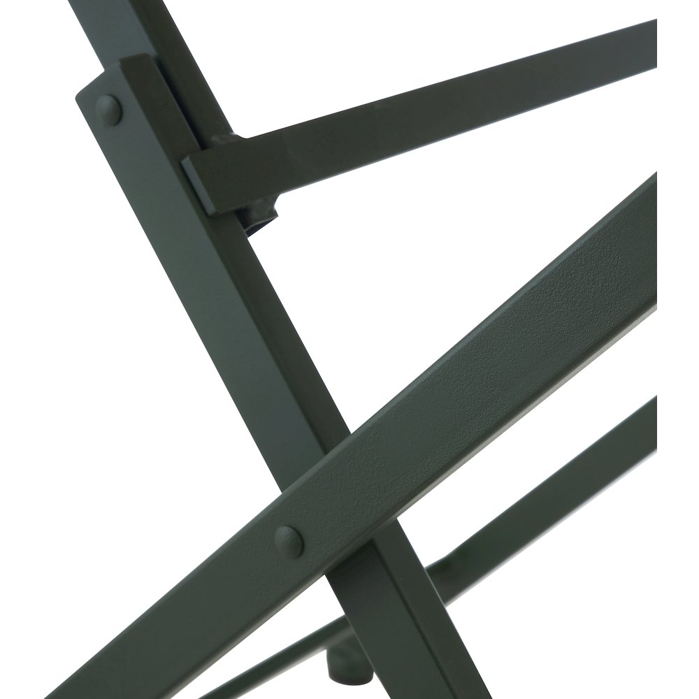 Marilla 27.75" Green / Natural Iron Outdoor Dining Table