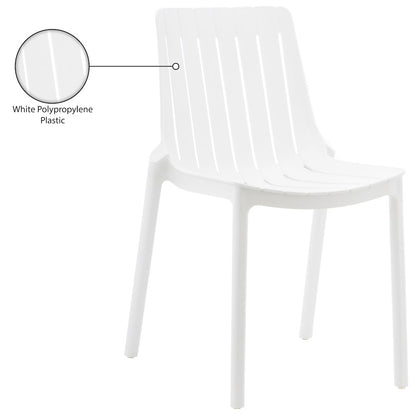 Marilla White Polypropylene Outdoor Patio Dining Chair, Set of 4