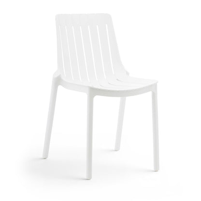 Marilla White Polypropylene Outdoor Patio Dining Chair, Set of 4