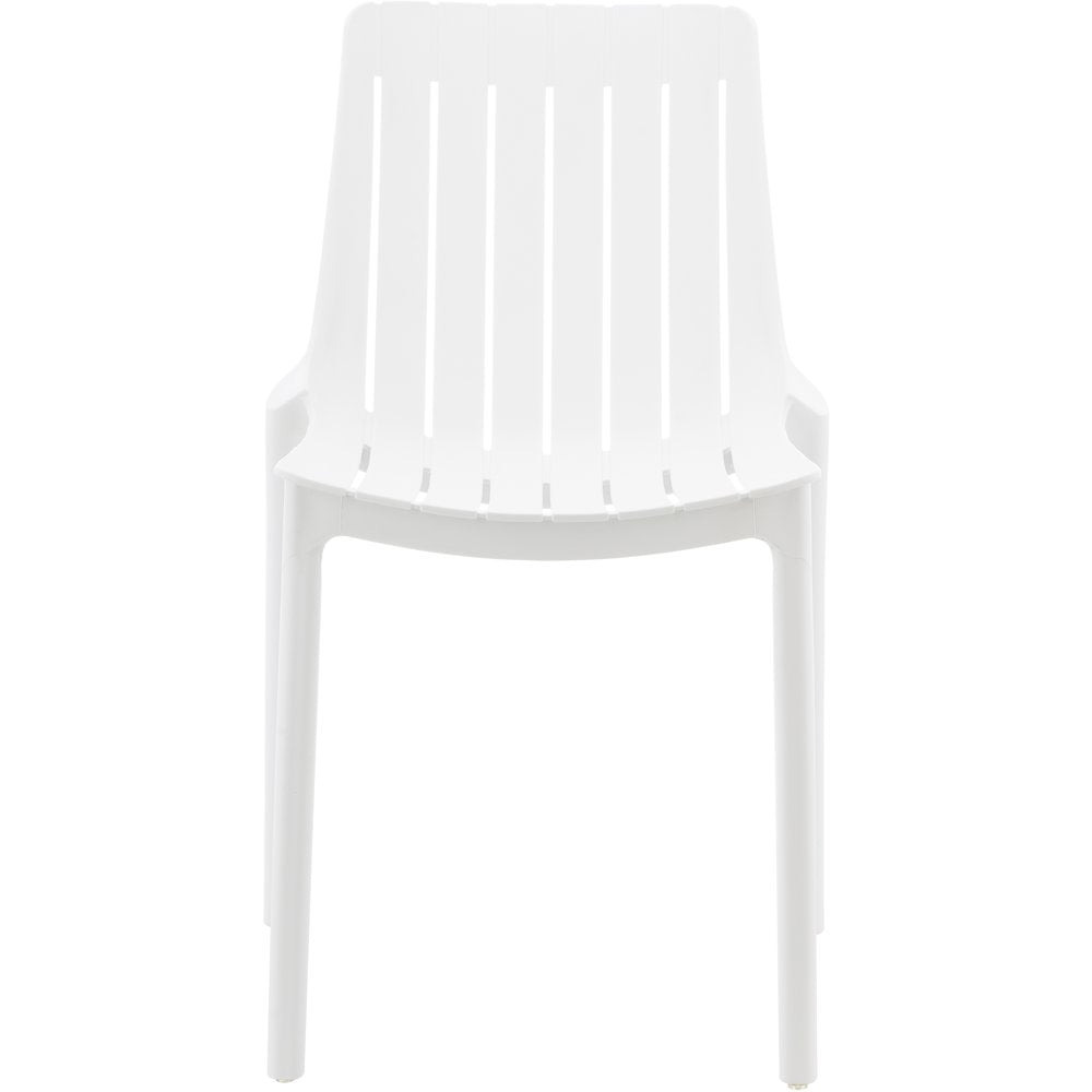 Marilla White Polypropylene Outdoor Patio Dining Chair, Set of 4