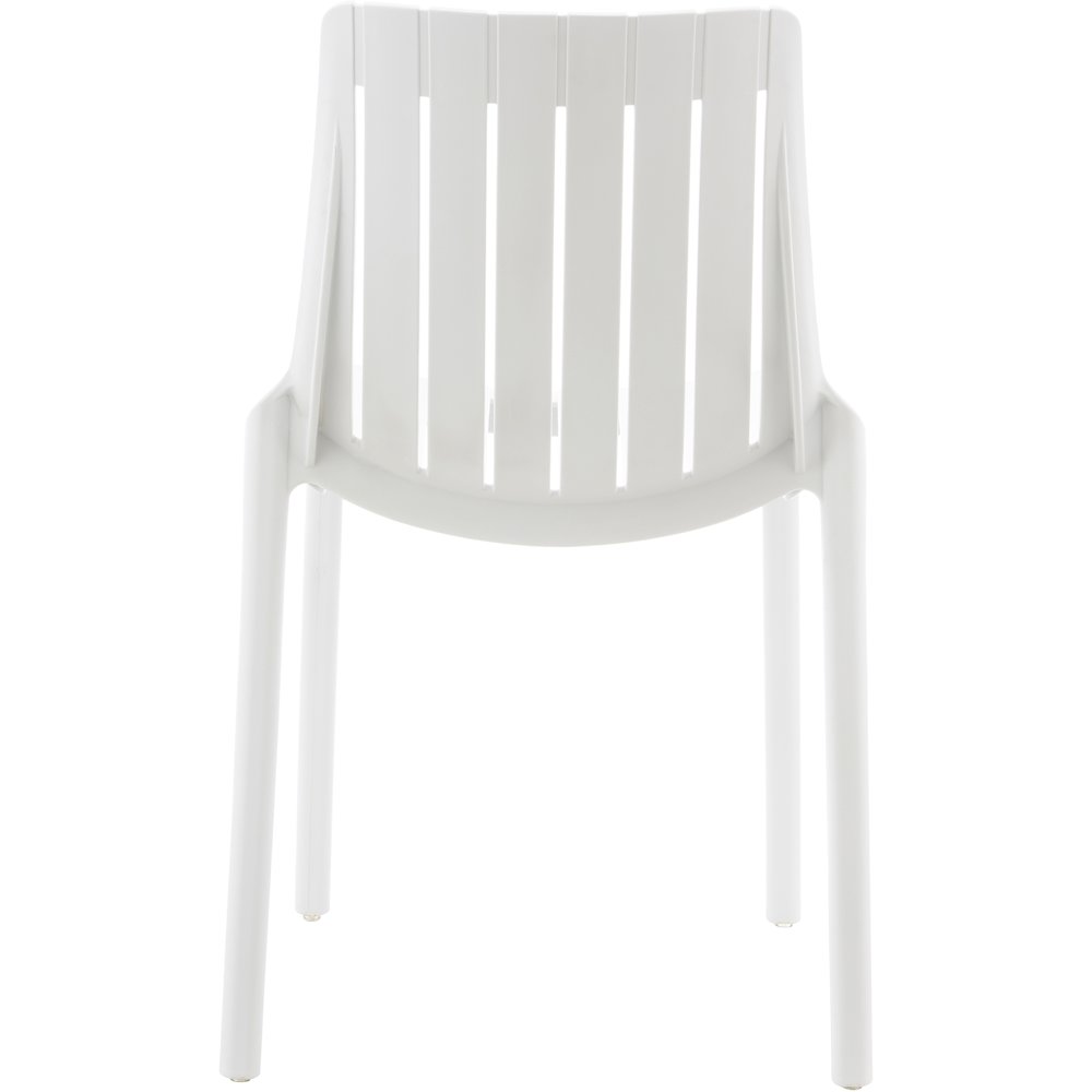 Marilla White Polypropylene Outdoor Patio Dining Chair, Set of 4