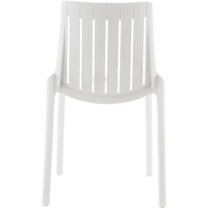 Marilla White Polypropylene Outdoor Patio Dining Chair, Set of 4