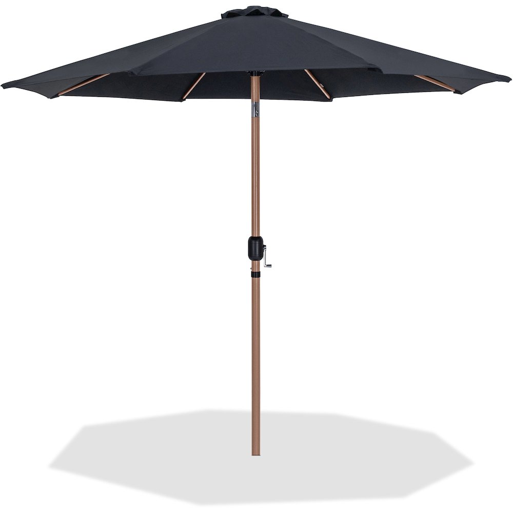 Fiji Black Fabric Patio Umbrellas