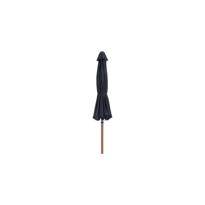Fiji Black Fabric Patio Umbrellas