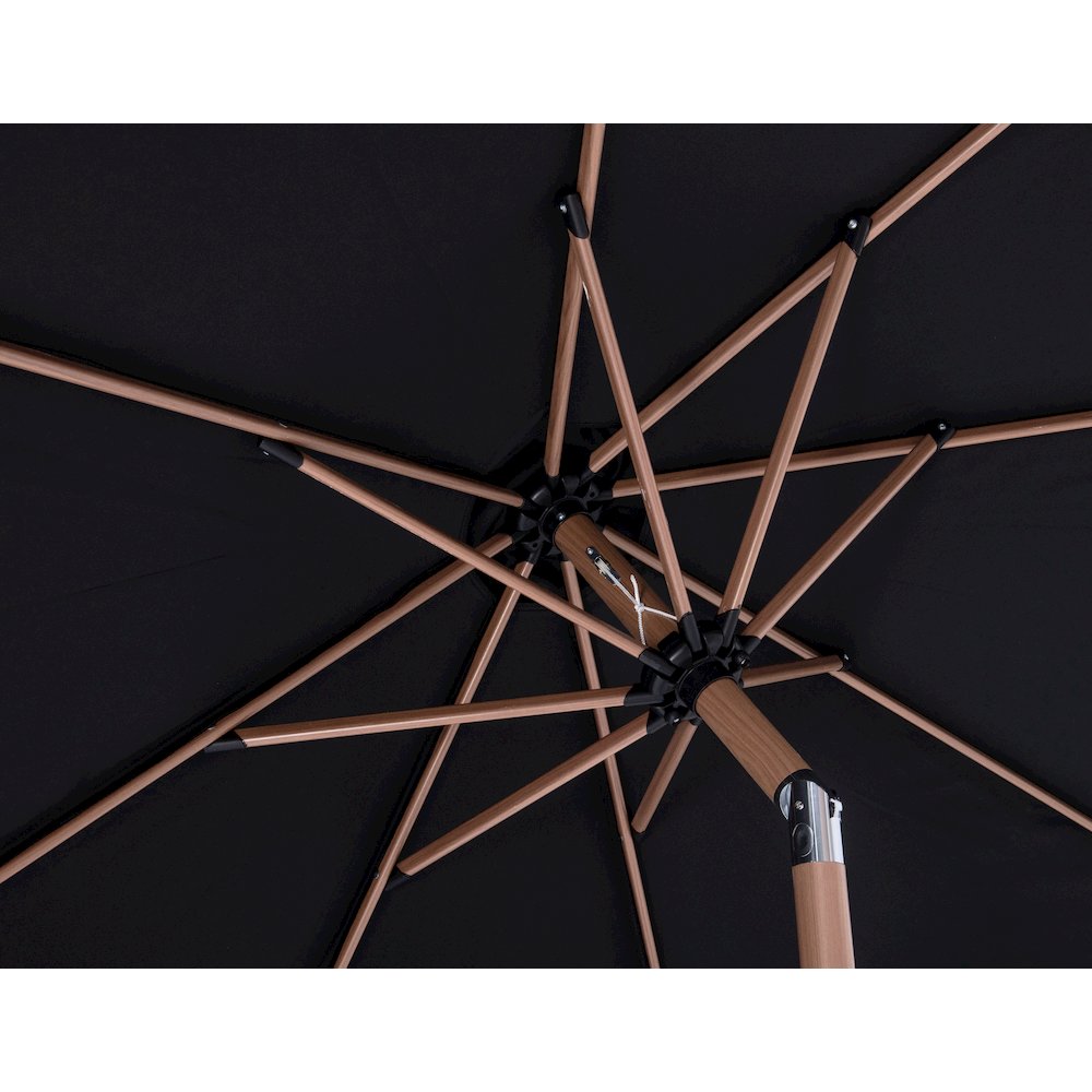 Fiji Black Fabric Patio Umbrellas