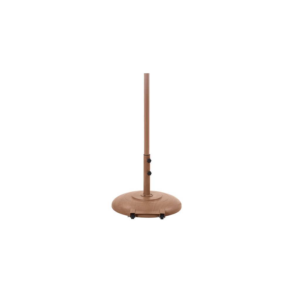 Fiji Navy Fabric / Teak Aluminum Patio Umbrella with Base Sets