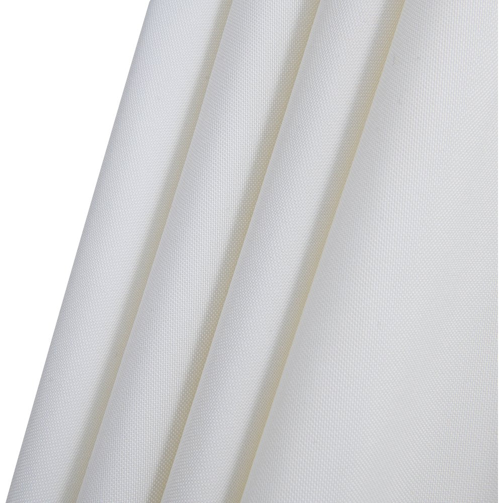 Fiji White Fabric / Teak Aluminum Patio Umbrella with Base Sets