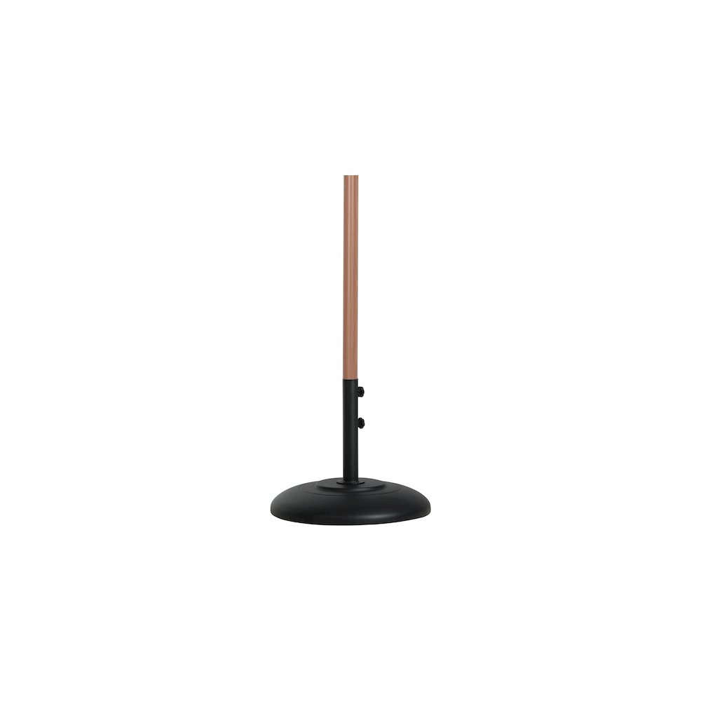 Fiji White Fabric / Matte Black Aluminum Patio Umbrella with Base Sets