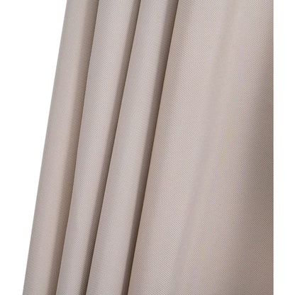 Fiji Beige Fabric / Matte Black Aluminum Patio Umbrella with Base Sets