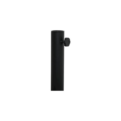 Fiji Black Fabric / Matte Black Aluminum Patio Umbrella with Base Sets