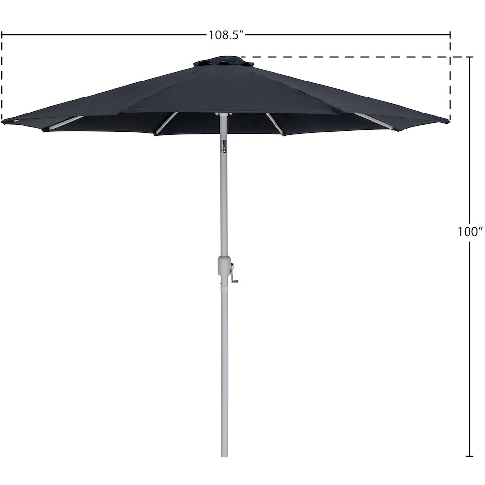 Fiji Black Fabric Patio Umbrellas