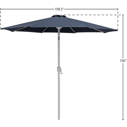 Fiji Grey Fabric Patio Umbrellas