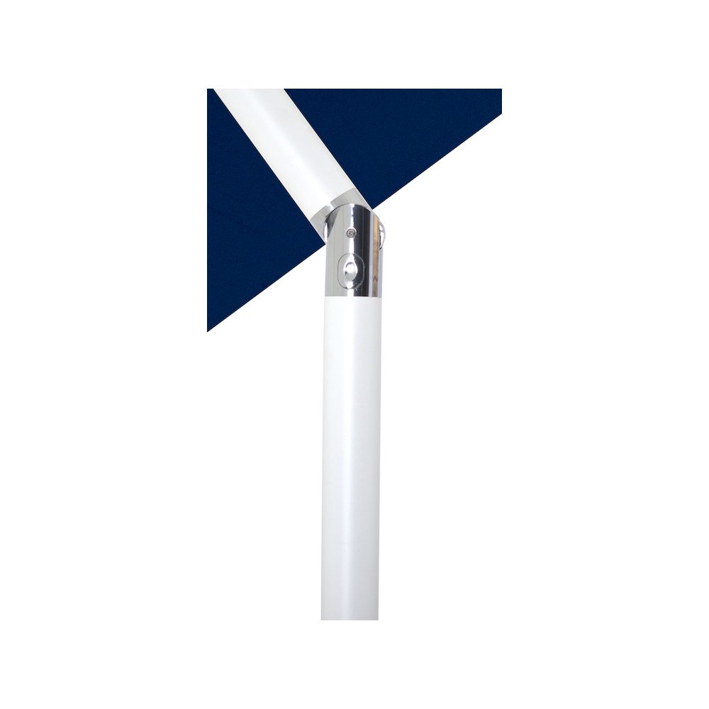 Fiji Navy Fabric / Matte Black Aluminum Patio Umbrella with Base Sets