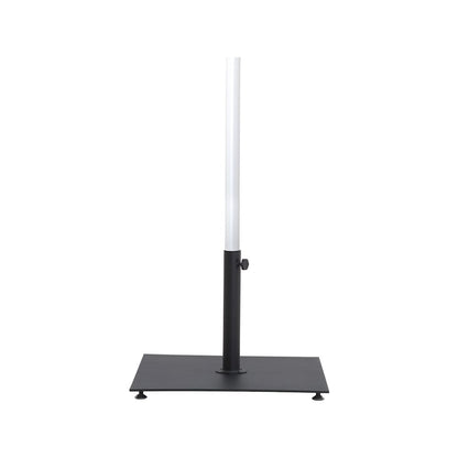 Fiji White Fabric / Matte Black Aluminum Patio Umbrella with Base Sets