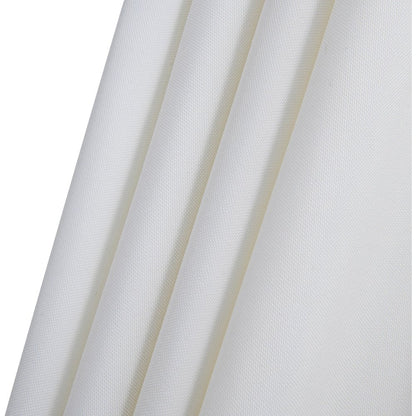 Fiji White Fabric / Teak Aluminum Patio Umbrella with Base Sets