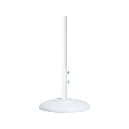 Fiji White Fabric / Matte White Aluminum Patio Umbrella with Base Sets