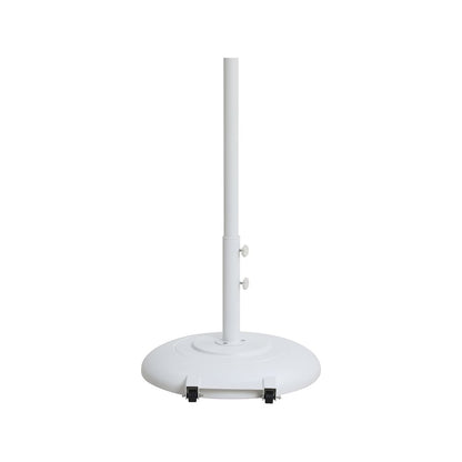 Fiji White Fabric / Matte White Aluminum Patio Umbrella with Base Sets