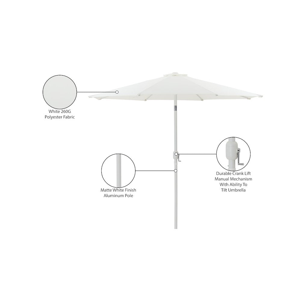 Fiji White Fabric Patio Umbrellas