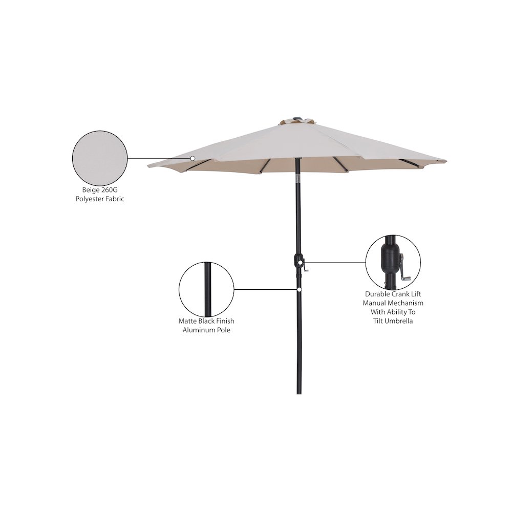 Fiji Beige Fabric Patio Umbrellas