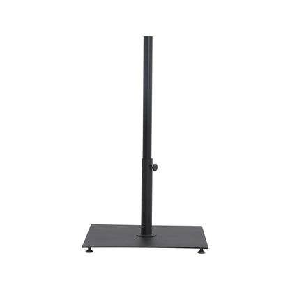Fiji Black Fabric / Matte Black Aluminum Patio Umbrella with Base Sets