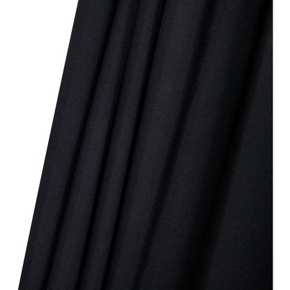 Fiji Black Fabric / Matte Black Aluminum Patio Umbrella with Base Sets