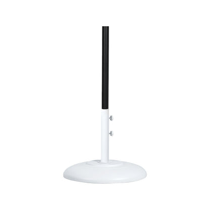 Fiji Black Fabric / Matte White Aluminum Patio Umbrella with Base Sets