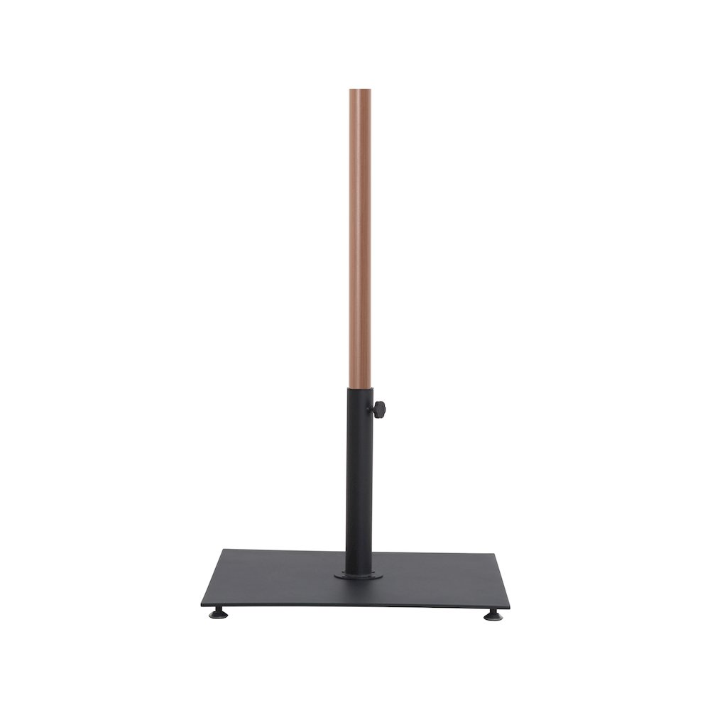 Amalfi Beige With Cream Piping / Matte Black Metal Patio Umbrella with Base Sets