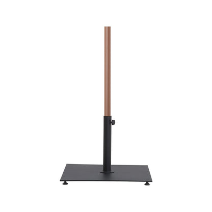 Amalfi Beige With Cream Piping / Matte Black Metal Patio Umbrella with Base Sets
