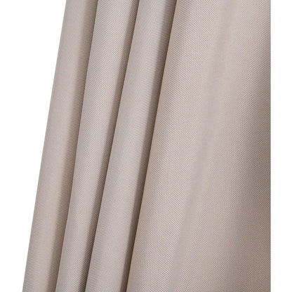 Amalfi Beige With Cream Piping / Matte White Metal Patio Umbrella with Base Sets