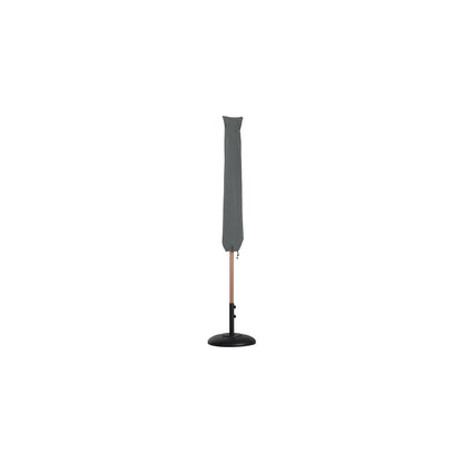 Amalfi Beige With Cream Piping / Matte Black Metal Patio Umbrella with Base Sets