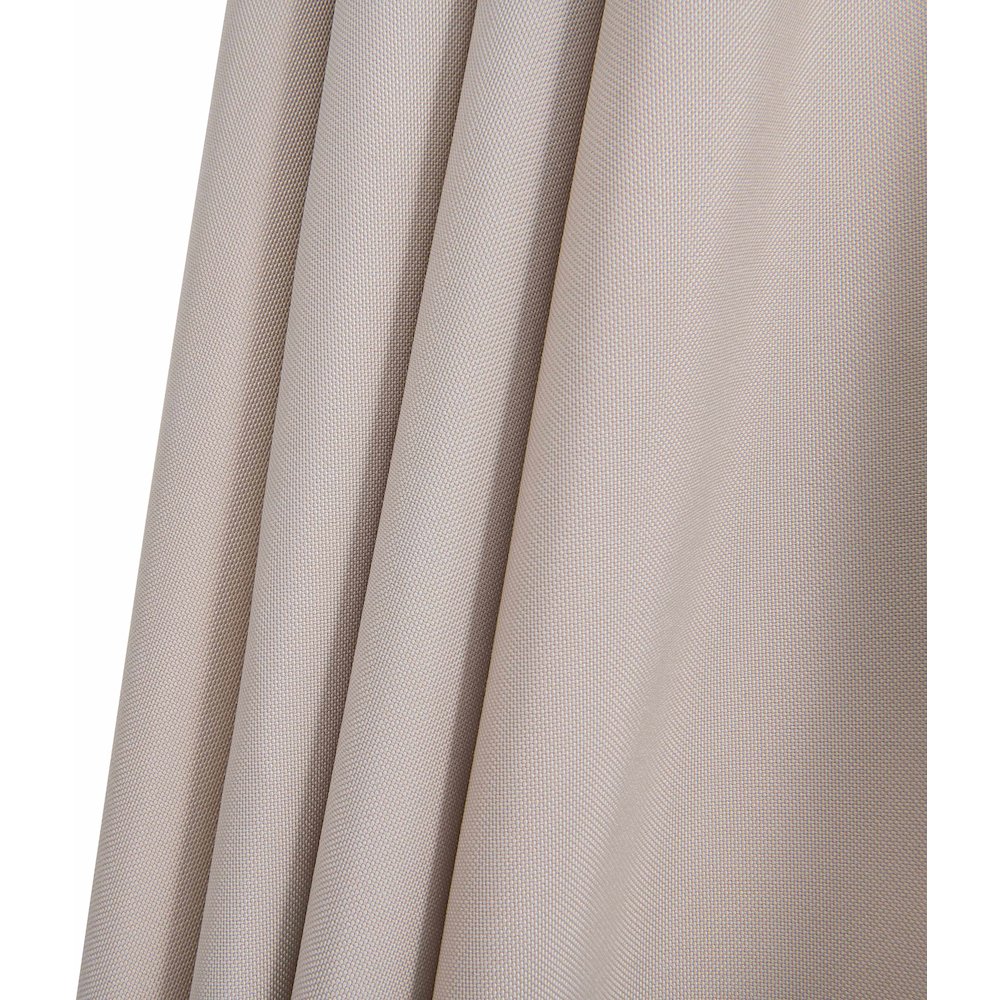 Amalfi Beige With Cream Piping / Matte Black Metal Patio Umbrella with Base Sets